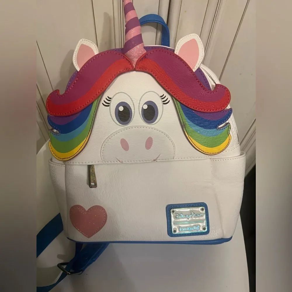 Disney Rainbow Unicorn Inside Out Loungefly Mini Backpack